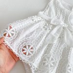 【73-110cm】ロンパース 蝶結び ホワイト シンプル 女の子 - 画像 (12)