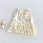 【73-120cm】ワンピース蝶結びクリームケーキ - 画像 (2)