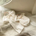 【66-90cm】ロンパース ベビー 女の子 リボン 小花柄 - 画像 (11)