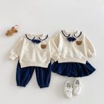 【73-110cm】クマ柄セーラー風セットアップ - 画像 (14)