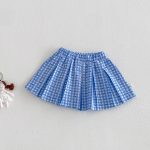 【73-120cm】ワンピースorシャツorスカート 可愛い ブルー チェック - 画像 (6)