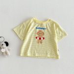 【73-120cm】Tシャツ 可愛い ボーダー トレンド おしゃれ トップス - 画像 (4)
