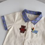 【66-100cm】ロンパース ブルー襟 可愛い ベビー服 - 画像 (14)