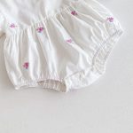 【66-110cm】ロンパースorワンピース フラワー柄 ホワイト 姉妹服 - 画像 (19)