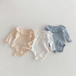 【66-90cm】　ロンパース 柔らか フリル襟 ベビー服 - 画像 (3)