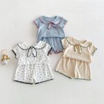 【66-110cm】セットアップ 柔らか 無地 肌に優しい ベビー服 - 画像 (3)