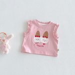 【73-120cm】タンクトップorショートパンツ 女の子 猫プリント 可愛い 子供服 - 画像 (11)