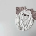 【66-90cm】ロンパース ベビー 半袖 英字プリント - 画像 (14)