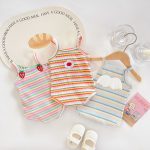 【66-90cm】ロンパース ベビー 可愛い ボーダー カラフル - 画像 (3)