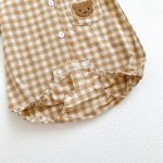 【66-90cm】ロンパース ベビー チェック クマロゴ - 画像 (19)