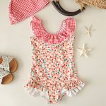 【80-130cm】水着 フリルデザイン リゾート 可愛い 女の子 スイムウェア - 画像 (10)
