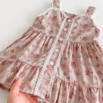 【90-140cm】ワンピース 女の子 おしゃれ 花柄 レトロ - 画像 (11)