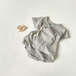 【66-90cm】セットアップ ベビー 韓国風 無地 ワッフル - 画像 (20)