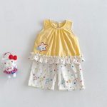 【73-120cm】セットアップ チェリー/スター柄 可愛い 女の子 - 画像 (4)