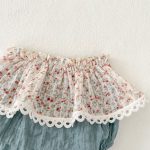 【73-110cm】セットアップ ベビー 花柄 レース リボン付き - 画像 (16)