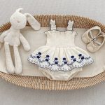 【66-90cm】ロンパース レトロ 花刺繡 ベビー服 - 画像 (4)