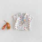 【73-100cm】Tシャツorパンツ 半袖 スター柄 カジュアル - 画像 (3)