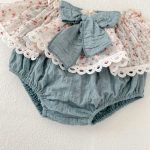 【73-110cm】セットアップ ベビー 花柄 レース リボン付き - 画像 (17)