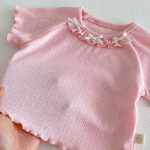 【73-120cm】Tシャツ ベビー 女の子 フリル 蝶結び - 画像 (18)