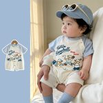 【66-100cm】ロンパース ベースボール 可愛い 肌触り良い 赤ちゃん服 - 画像 (2)