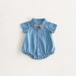 【66-90cm】ロンパース ベビー フォマール リボン付き - 画像 (9)