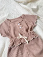 【73-100cm】セットアップ ベビー 韓国風 フリルワッフル - 画像 (16)