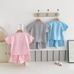 【80-130cm】セットアップ キッズ服 カジュアル ロゴ刺繍 - 画像 (6)