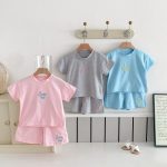 【80-130cm】セットアップ キッズ服 カジュアル ロゴ刺繍 - 画像 (5)