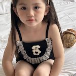 【75-130cm】水着 INS映え 韓国風 フリル花 リボン付き おしゃれ - 画像 (7)
