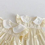 【66-140cm】 ロンパース or ワンピース ベビー フリル袖 リボン付き - 画像 (22)