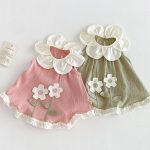 【73-120cm】ワンピース フリル襟 花柄 可愛い - 画像 (3)