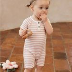 【66-90cm】ロンパース ベビー ヨーロッパ風 ボーダー - 画像 (7)