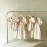【66-90cm】ロンパース ベビー 女の子 リボン 小花柄 - 画像 (10)