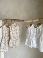 【66-90cm】ロンパース ベビー 韓国風 フリル襟 小花柄 - 画像 (9)
