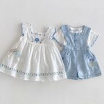 【73-120cm】フリルTシャツor刺繍サロペットorサロペットスカート 可愛い 子供服 - 画像 (2)