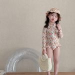 【80-130cm】水着 長袖 UVカット 速乾 海 リゾート - 画像 (6)