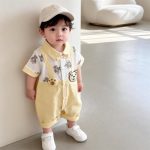 【予約販売】【66-100cm】ロンパース キュート クマ 可愛い ベビー服