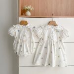 【66-130cm】ロンパースorワンピース フラワー柄 姉妹服 - 画像 (4)