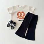 【90-150cm】半袖Tシャツ 韓国風 フードプリント 可愛い - 画像 (9)