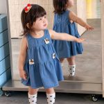 【73-100cm】デニムワンピース ウサギ ディリー 女の子 - 画像 (7)
