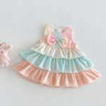【予約販売】【73-120cm】ワンピース カラフル ケーキ 女の子 - 画像 (2)