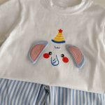 【80-120cm】セットアップ ゾウ柄 シャツ&ストライプパンツ - 画像 (14)