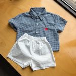 【80-150cm】セットアップorワンピース ブルーチェック - 画像 (14)