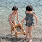 【90-140cm】水着 花模様 おしゃれ 上下セット - 画像 (4)
