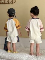 【80-150cm】セットアップ キッズ 男女兼用 カラー切り替え 英字柄 - 画像 (11)