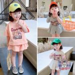 【80-130cm】セットアップ 女の子 英字柄 カートゥーン - 画像 (7)