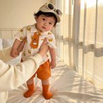 【73-100cm】セットアップ キリン柄 可愛い ベビー服 - 画像 (4)