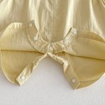 【66-90cm】セットアップ イエロースター サロペット&シャツ - 画像 (9)