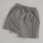 【73-100cm】セットアップ ベビー 韓国風 チェック ベスト&ショートパンツ - 画像 (8)