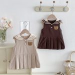 【73-110cm】ワンピース クマセーラー ノースリーブ 女の子 シンプル - 画像 (7)